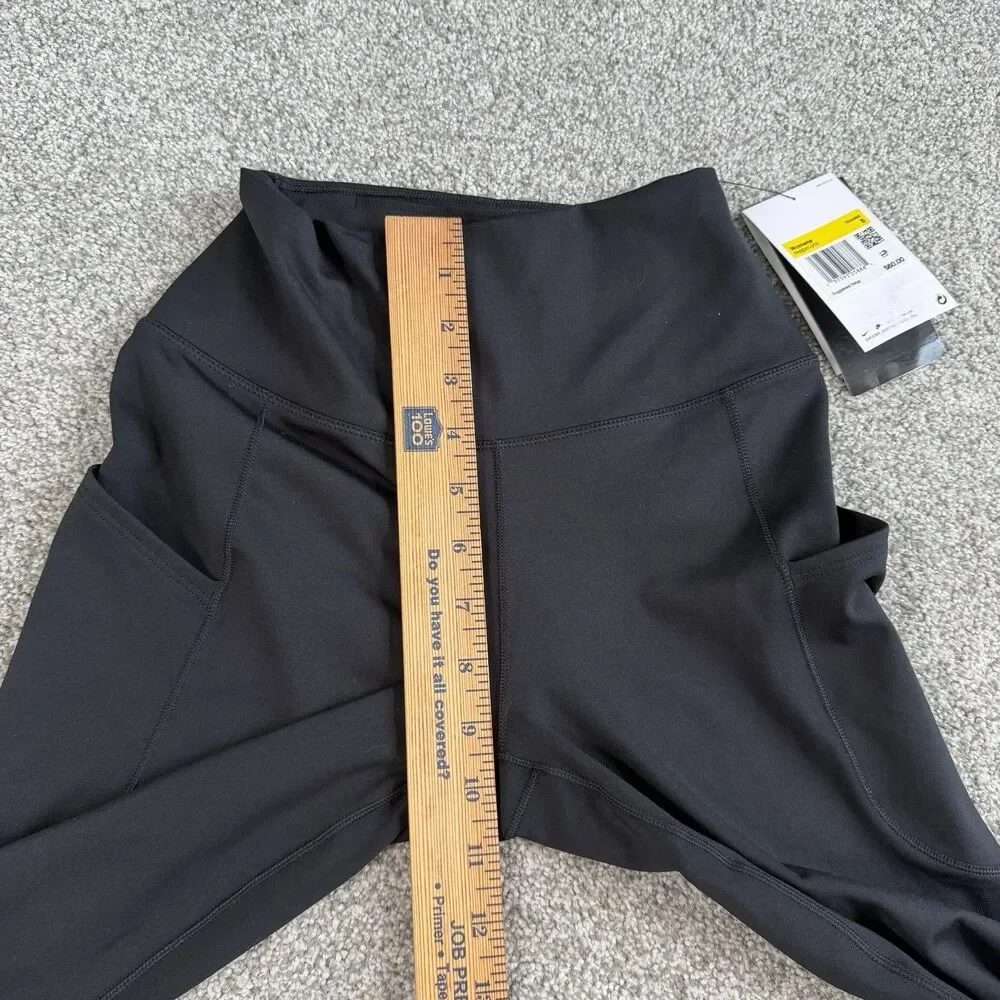 Nike One High-Waisted 7/8 Leggings Pockets Women’s Training Black Size Small NEW